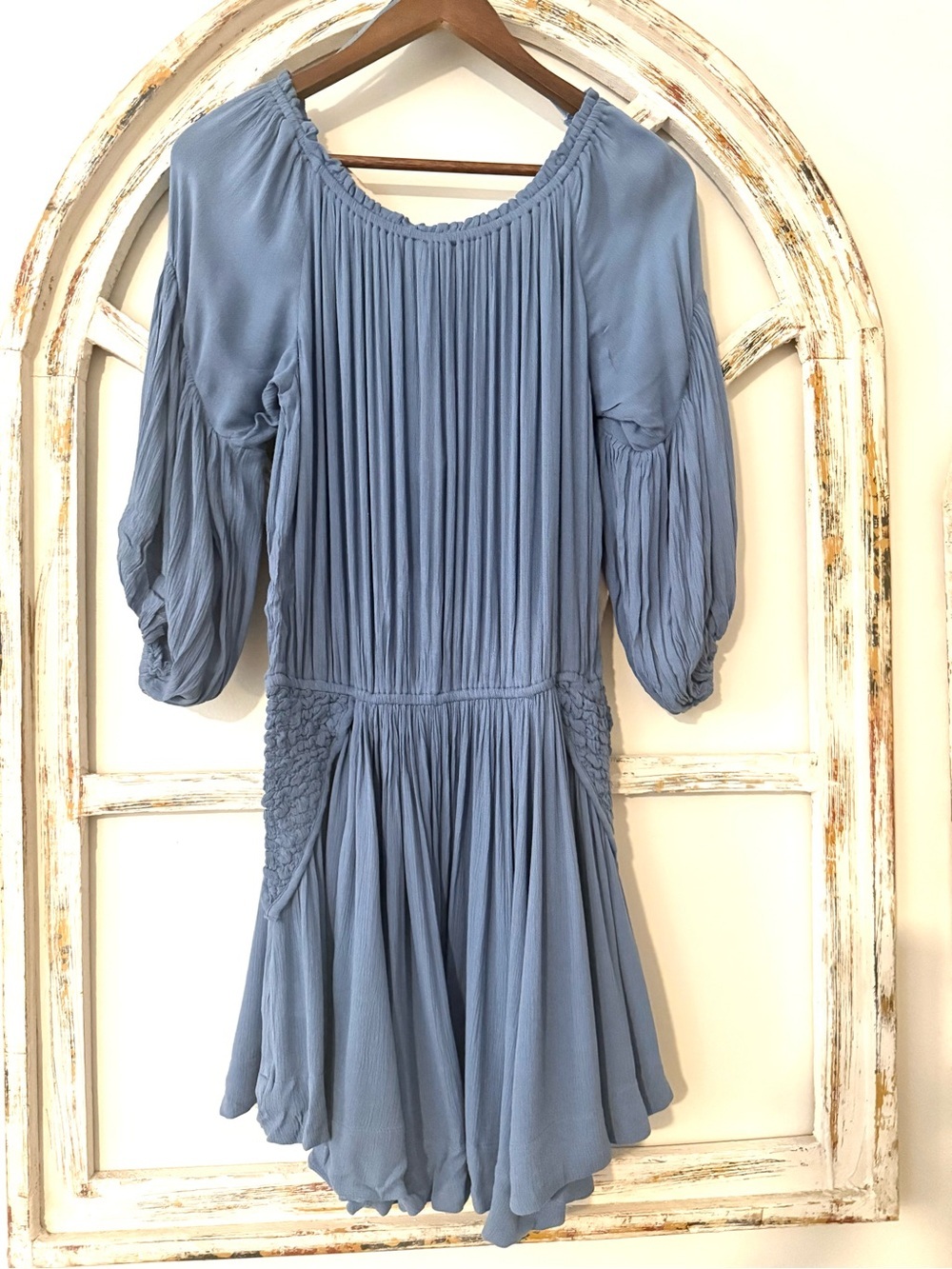 NWT Elan Off-Shoulder Smokey Blue Sundress- Size Small - Picture 5 of 7